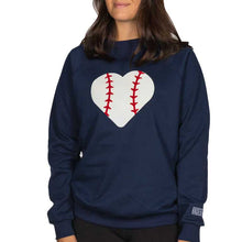 Baseballism Stitched Heart Women's Crew Neck