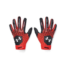 UA Clean Up Batting Gloves Black/Orange Small