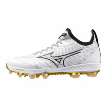 Mizuno Pro TPU White/Gold Cleats