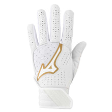 Mizuno Pro Select Faspitch Batting Gloves White Small