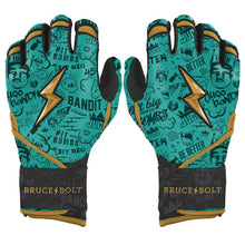 Bruce Bolt Creator Series Long Cuff Batting Gloves-Adult Juco Mint/Black Small