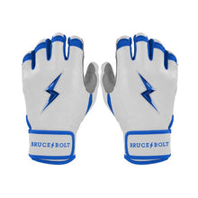 Bruce Bolt Chrome Series Short Cuff Batting Gloves-Adult Royal Blue Small