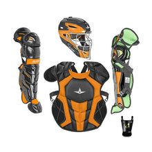 All-Star Adult System 7 CKCCPRO1XTT Two-Tone Catchers Set Black/Orange