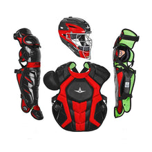 All-Star Adult System 7 CKCCPRO1XTT Two-Tone Catchers Set Black/Scarlet