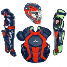 All-Star Adult System 7 CKCCPRO1XTT Two-Tone Catchers Set Navy/Scarlet