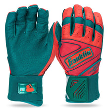 Franklin Powerstrap Infinite Powerstrap Batting Gloves Teal/Coral Small