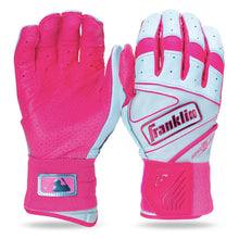 Franklin Powerstrap Infinite Powerstrap Batting Gloves Carolina Blue/Pink Small