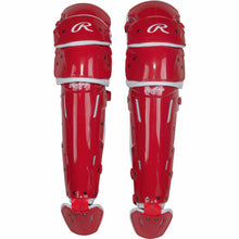 Rawlings Mach Pro Series Leg Guards Scarlet/White Medium