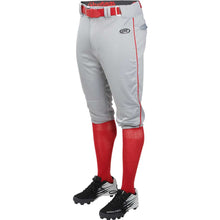 Rawlings Knicker Launch Pant with Pipe Adult and Youth Adult Small Grey/Scarlet