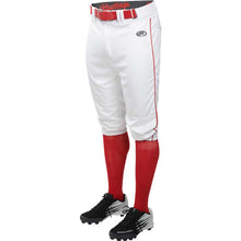 Rawlings Knicker Launch Pant with Pipe Adult and Youth Adult Small White/Scarlet
