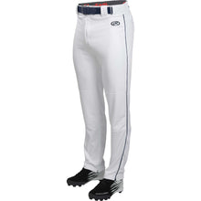 Rawlings Men's Launch Pant w/ Piping Adult Small White/Navy