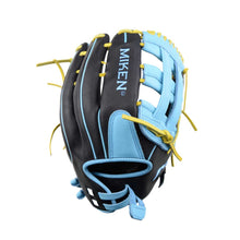 Miken Pro Series Gloves H-Web 13" LTD Edition Black/CarolinaBlue/Optic Yellow Left Hand Throw (wear on right hand)