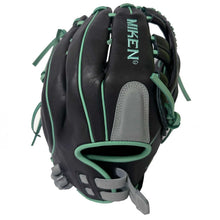 Miken Pro Series Gloves H-Web 13" LTD Edition Black/Grey/Mint Left Hand Throw (wear on right hand)