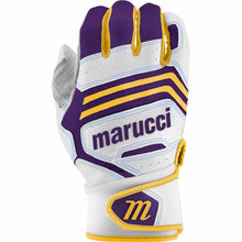 Marucci FUZN Pro Batting Gloves White/Purple/Yellow Small