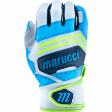 Marucci FUZN Pro Batting Gloves White/Teal/Navy Blue Small