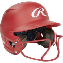 Rawlings Mach Hi-Viz Batting Helmet Scarlet Junior