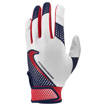 Nike Hyperdiamond 2.0 Womens Batting Gloves White/Navy/Red X-Small