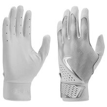 Nike Alpha Varsity Mens Batting Gloves White/Silver Small