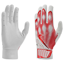 Nike Alpha Varsity Mens Batting Gloves White/Red Small