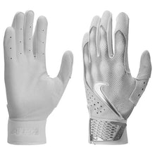 Nike Alpha Elite Mens Batting Gloves White/Silver Small