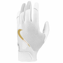 Nike Hyperdiamond 3.0 Womens Batting Gloves White/Metallic Gold Small