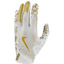 Nike Vapor Jet 8.0 Metallic Football Gloves White/Gold Medium