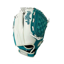 Rawlings Shut Out Softball RSO115W White/Teal 11.5"-RHT