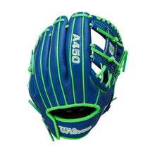 Wilson A450 H-Web Blue/Neon Green/White 10.75"-RHT