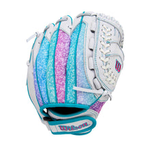 Wilson Flash Closed Web White/Purple/Teal 11"-RHT