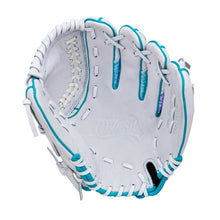 Wilson Flash Closed Web White/Purple/Teal 11"-RHT