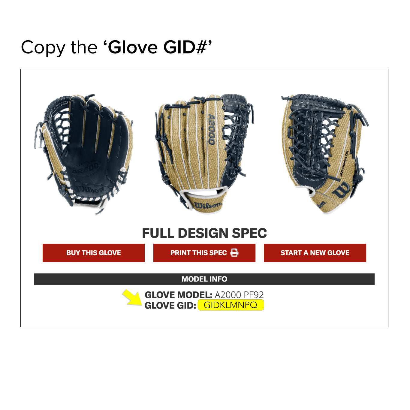 Wilson A2000 Custom Glove