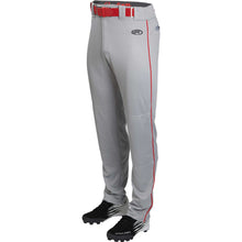 Rawlings Semi-Relaxed Launch Pant with Pipe Youth Grey/Scarlet Youth Small