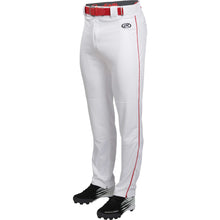 Rawlings Semi-Relaxed Launch Pant with Pipe Youth White/Scarlet Youth Small