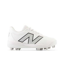 New Balance J4040v7 Youth Molded Rubber Cleats White 4 Standard