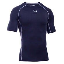 UA HeatGear Armour Short Sleeve Compression Shirt Adult Small Navy