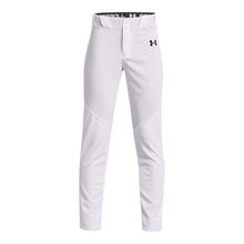 UA Boy's Utility Baseball Pants White Youth Medium