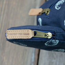 Baseballism Glove Toiletry Bag - Blue/Grey Canvas