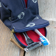 Baseballism Glove Toiletry Bag - Blue/Grey Canvas