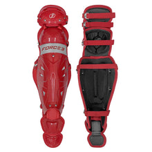 Force3 Catcher Shin Guards Red/Grey Adult