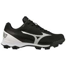 Mizuno Wave Lightrevo TPU Jr. Low Baseball Cleat Black/White 1