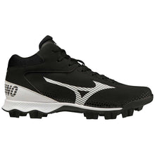 Mizuno Wave Lightrevo Mid Men's Molded Baseball Cleat Black/White 6