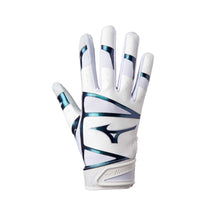 Mizuno F-257 Fastpitch Batting Gloves White/Iridescent Small