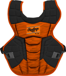 Rawlings Velo 2.0 NOCSAE Chest Pad15.5" Black/Orange