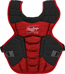 Rawlings Velo 2.0 NOCSAE Chest Pad15.5" Black/Scarlet
