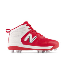 New Balance J3000v6 Youth Mid Molded Rubber Cleats Red 4 Standard