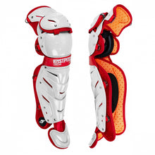 All-Star AFX Fastpitch Leg Guards White/Scarlet Medium