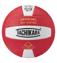 Tachikara Sensi-Tec Color Composite Leather Volleyball Scarlet/White