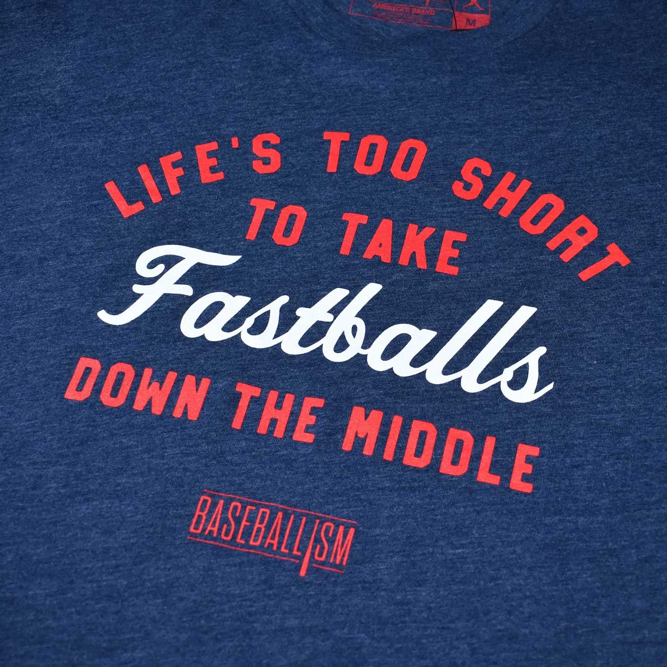 Baseballism Life's Too Short Navy Men's T-Shirt