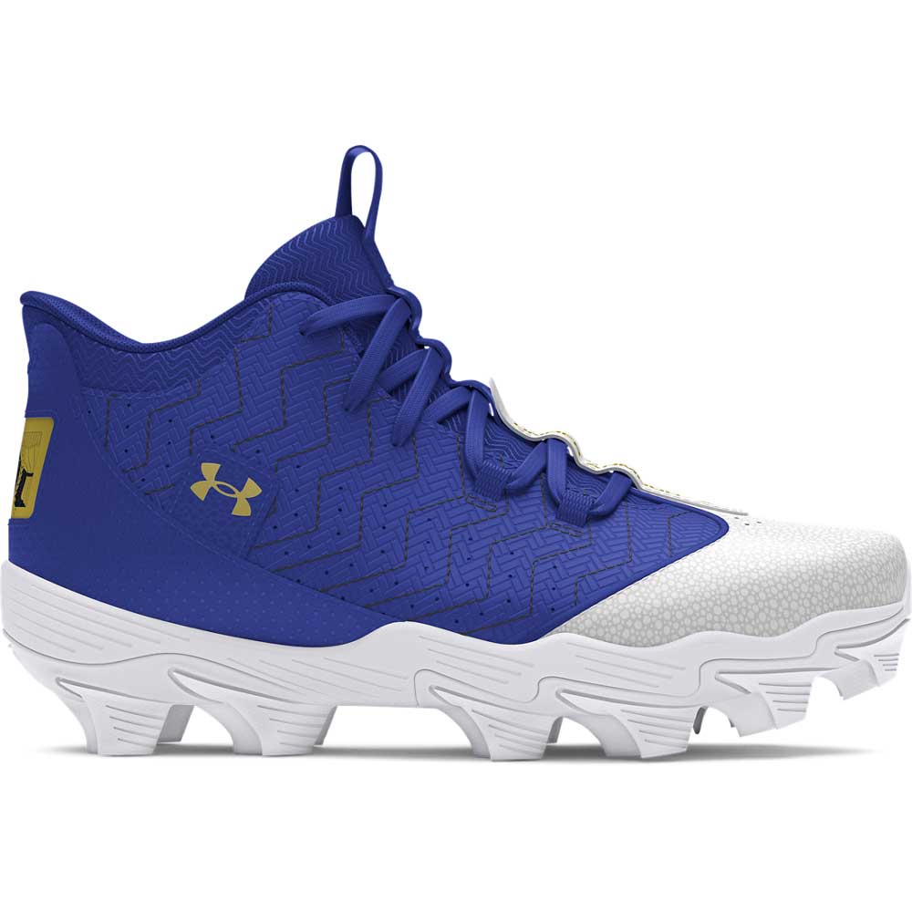 UA Harper 9 Mid RM JR Molded Rubber Cleats Royal Blue 5