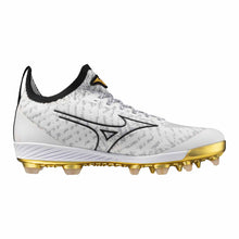 Mizuno Pro Knit 2 TPU White/Gold Cleats